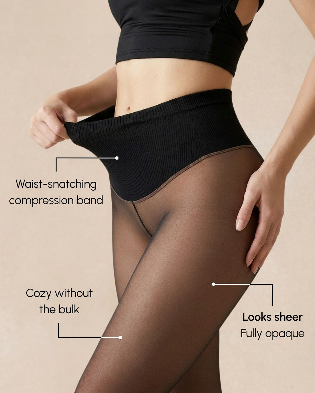 Sheer Illusion Fleece-Lined Tights — benefits